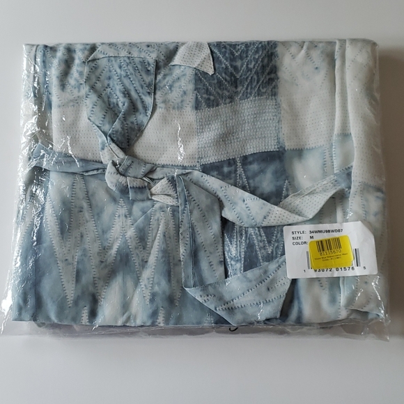 NEW IN PACKAGE! Frye Blue Shibori Halter Dress M - Picture 7 of 8